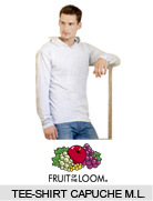 Fruit of the Loom Tee shirt capuche Manches longues