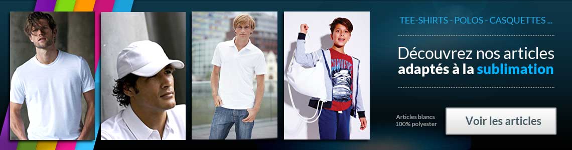 Découvrez nos articles adaptés pour la sublimation